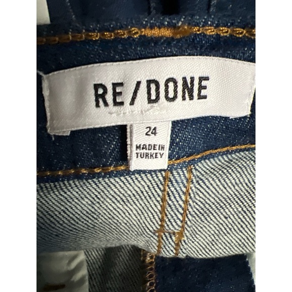Re/Done High Rise Blue Jeans Slim Fit - Picture 3 of 4